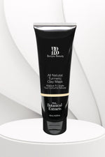 Black tube of Bonjuu Beauty All Natural Turmeric Clay Mask on a white background