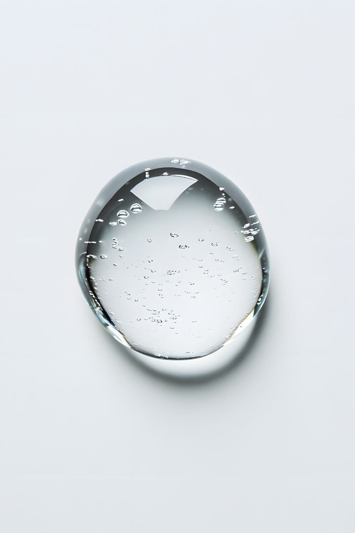 Firm Face and Eye Serum droplet on a light gray background