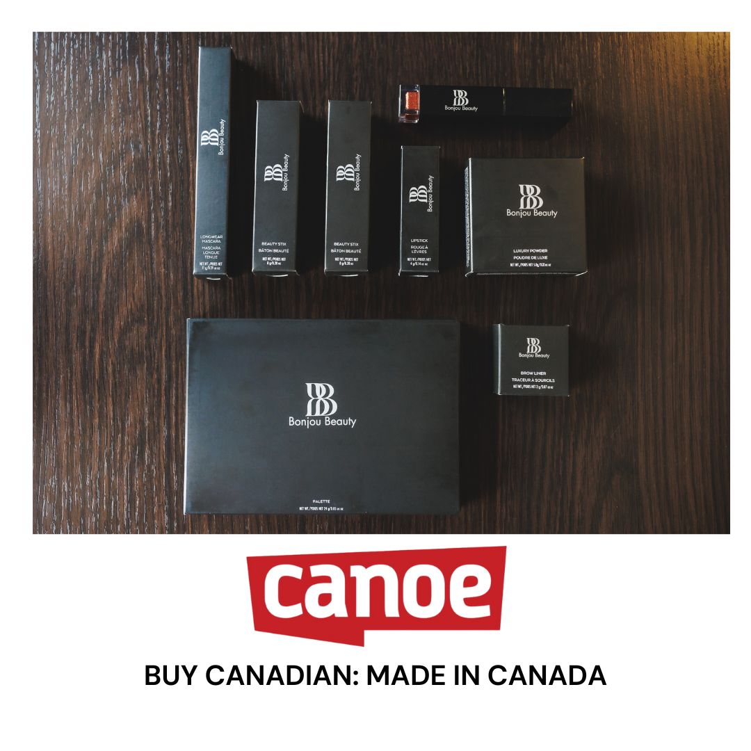 Bonjou beauty packaging for Canoe's buy Canadian feature