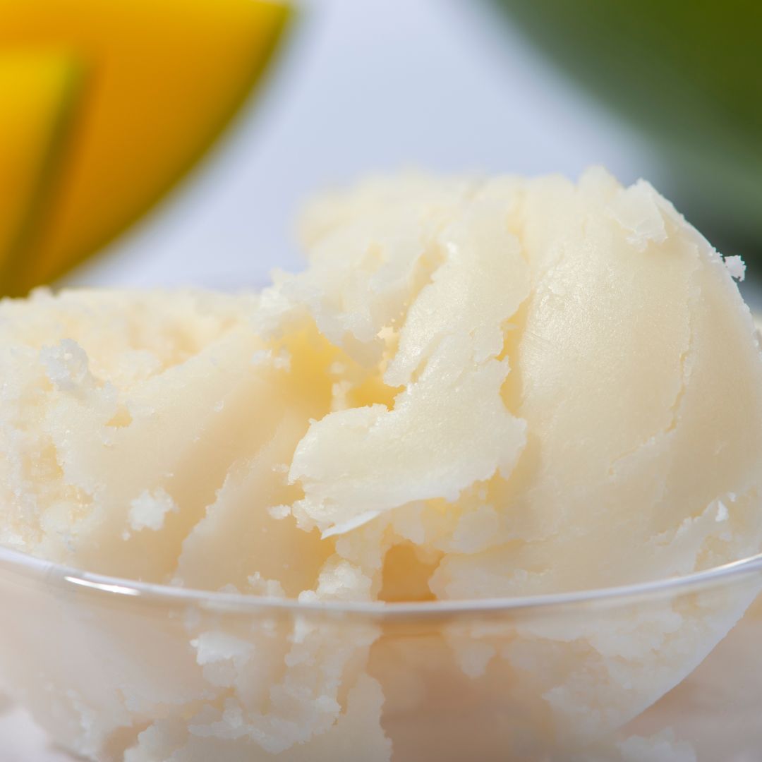 Mango seed butter in a bowl