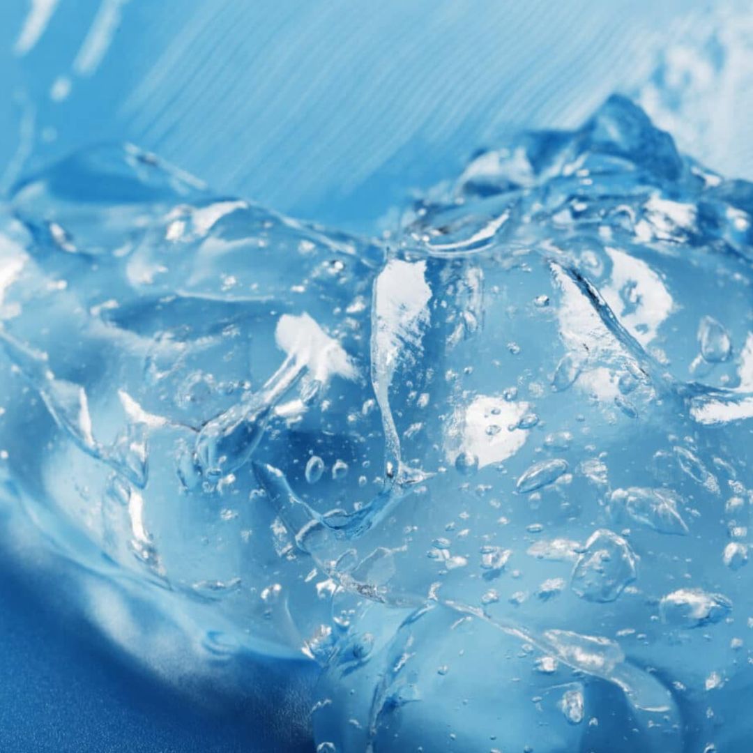 Sodium Hyaluronic on a blue background