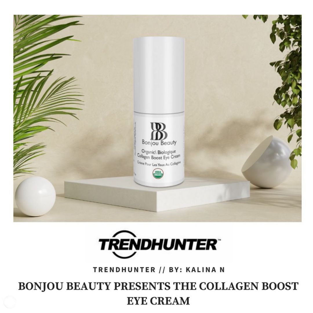 Trend Hunters Magazine Feature on Collagen Boost eye cream