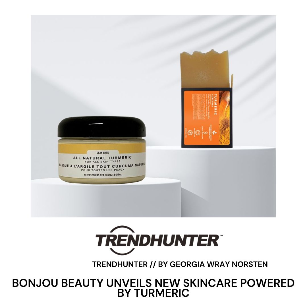 Bonjou Beauty's turmeric skincare products make Trend Hunter Magazine's trends list in October