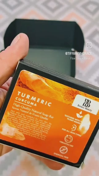 Opening Turmeric Soap package