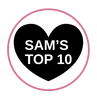 Sam's Top 10 Product icon heart in pink circle