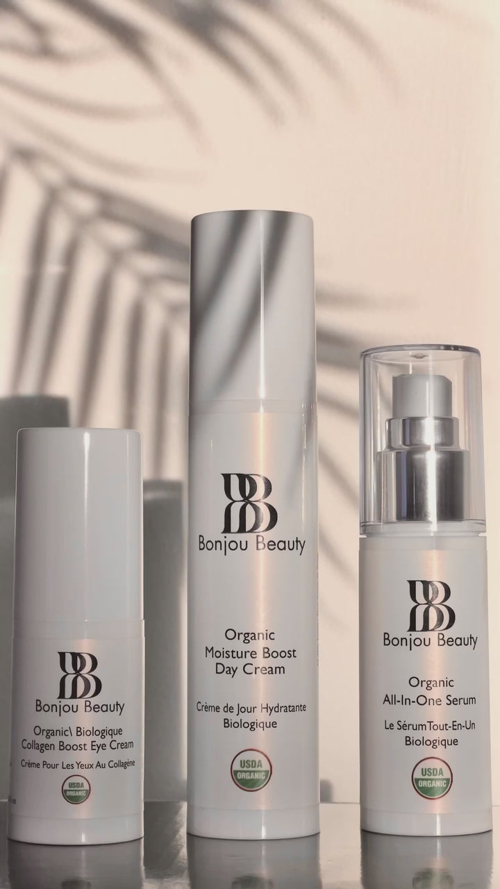 UGC video with All in One Serum, Moisture Boost Day Cream and Collagen Boost Eye Cream